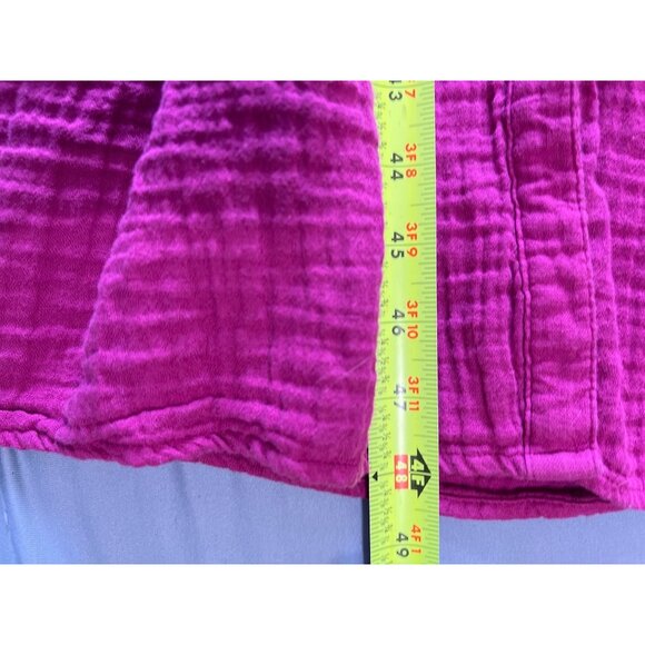 Sonoma Womens Button-Down Dress 2X Purple 100% Cotton V-Neck Beachy Resort - Picture 3 of 11